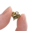 2Piece/Lot 18K Gold Color Plated Heart Charms Pendants with Zircon for DIY Bracelet Necklace Jewelry Making Accessories
