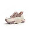 Fashion 7CM Cow Suede Genuine Leather Women Vulcanized Shoes Platform Wedge Skate Boarding High Brand Heels Casual Summer Shoes