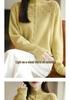 Pink Hollow Out Half-High Neck Cardigan Sweater - Women's Loose Fit Autumn/Winter Fashionable Outerwear