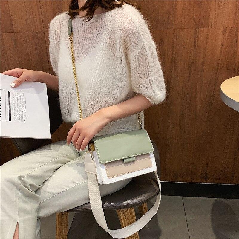 Buy Mini Leather Crossbody Bags For Women 2019 Green Chain