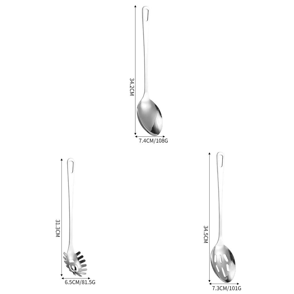 Stainless Steel Cooking Spatula And Soup Ladle With Hightemperature Resistance For Kitchen Use