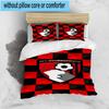 Set Biancheria da Letto Stampato con Stemma AFC Bournemouth 3 Pezzi Copripiumino Chiusura Include 1 Copripiumino e 2 Federe Set Biancheria da Letto Decorazioni per la Casa Regali