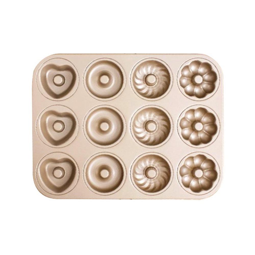 Carbon Steel Cake Baking Tray Non-Stick Donut Muffin Pan DIY Baking Mold Donut Baking Mold Pudding