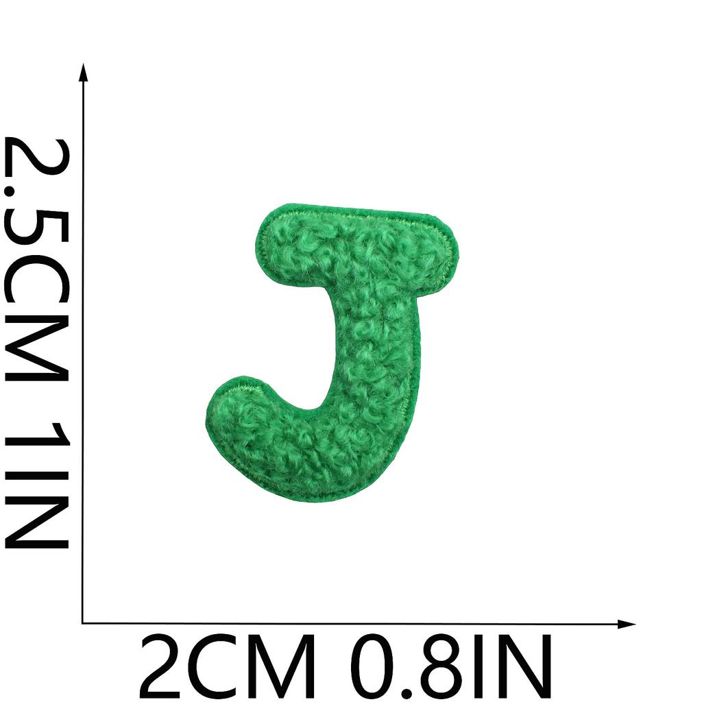 Towel Embroidery English Alphabet Embroidery Cloth Sticker Small Number Patch Sticker Bag Decoration Chenille Embroidery Label Ironing
