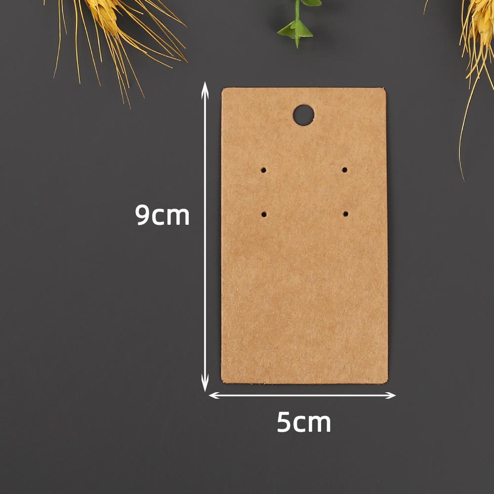 Kraft Paper Earring Card - 5x9cm Blank Display for Studs
