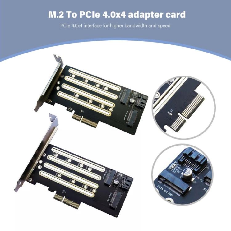 M.2 PCIe NVMe SSD To PCIE 4.0 x4 Adapter Card Full Speed Card PCIE Adapter Card For 2230 2242 2260 2280 M.2 NVME SSD