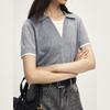 Tatu Women's Colorblock Faux Two-Piece Polo Knit Top