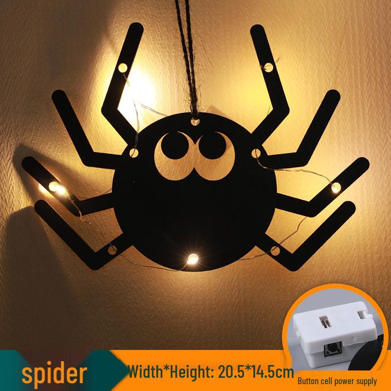 Halloween LED Spider & Bat 3D Wall Stickers - Luminous Ghost Festival Party Lights