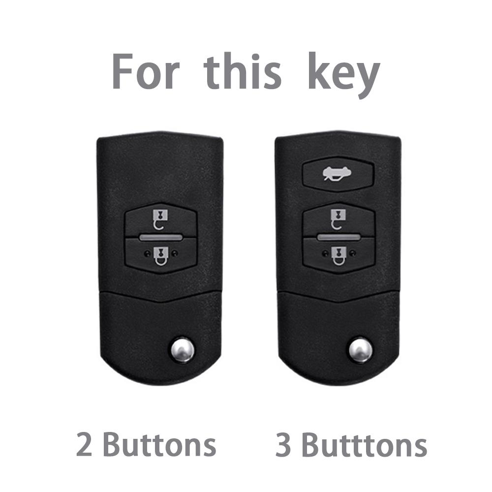 2/3 Buttons TPU Shell Fob Holder For Mazda Demio 2 3 5 6 M3 M5 M6 CX-5 CX7 CX9 RX8 MX5 MPV Car Key Case Cover Keyless