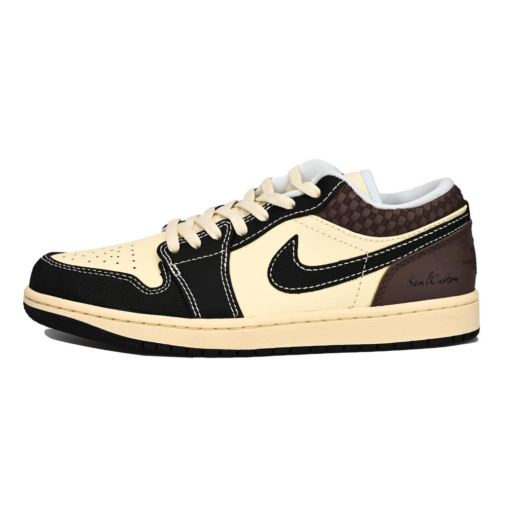 Jordan Air Jordan 1 Abrasion Resistant Breathable Abrasion Resistant Breathable Low top Vintage Basketball Shoes Men's HQ3437-101(Team6-)