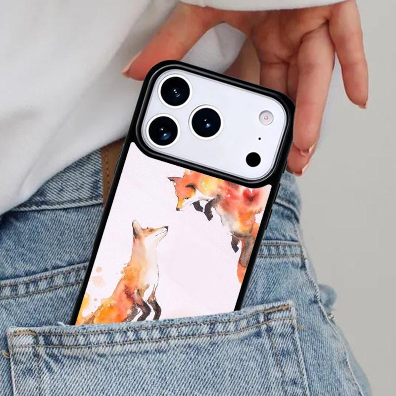 Schattig Dier Vossen zachte Telefoonhoesje voor iPhone 16e 15 14 13 12 17 Pro Max Plus Air 17pro Cover Coque