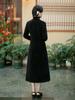 Retro Embroidered Velvet Cheongsam Coat for Middle-Aged and Elderly: Stylish & Versatile Autumn/Winter Outerwear