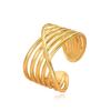 European Geometric Cross Adjustable Stainless Steel Ring - Women's Versatile Cool Style Jewelry