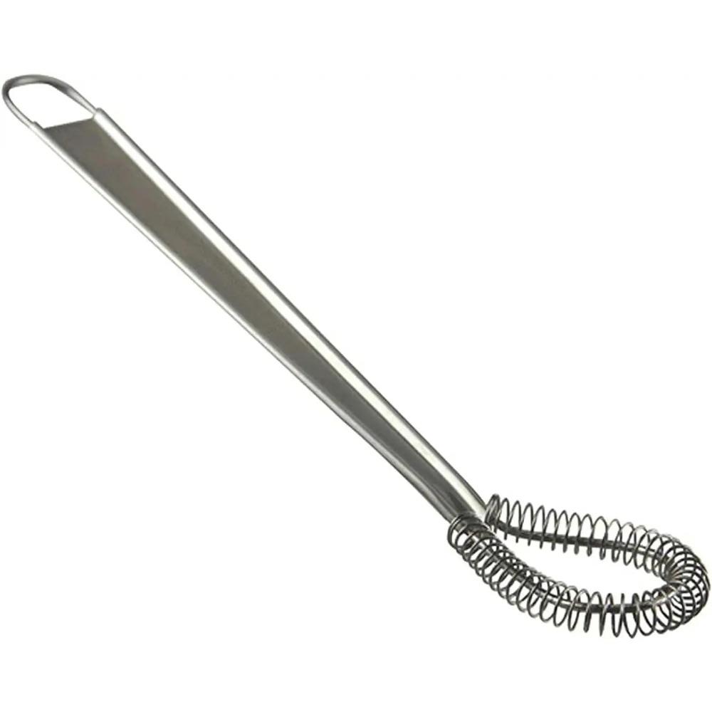 Stainless Steel Egg Beater Spring Manual Mixer Spoon Egg Sauce Honey Cream Stirring Kitchen Gadget Spring Egg Beater Whisk