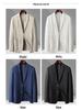 Men's Light Luxury Casual Blazer - Spring/Summer 2025, Thin Single-Breasted, Solid Color, Slightly Wrinkled Suit Jacket.
