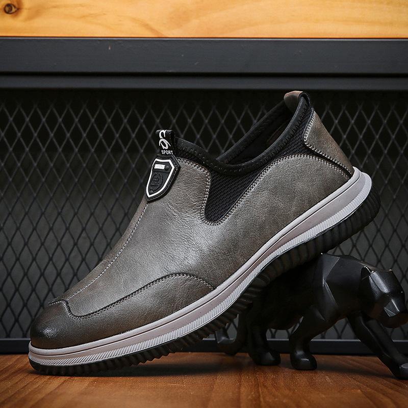 2025 Spring and Autumn New Men's Daily Casual Leather Shoes Men's Soft Leather Soft Sole Foot Sneakers Dad Shoes Since 10288