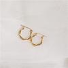 JOOLIM  High End 18K Gold Plated Twisted Stainless Steel  Hoop Earring Jewelry Fashion Trendy