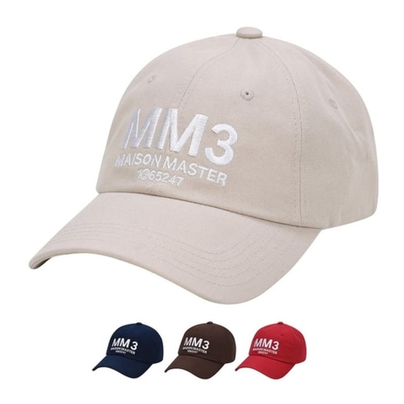 

MAISON MASTER MM3 Embroidered Logo Ball Cap RED
