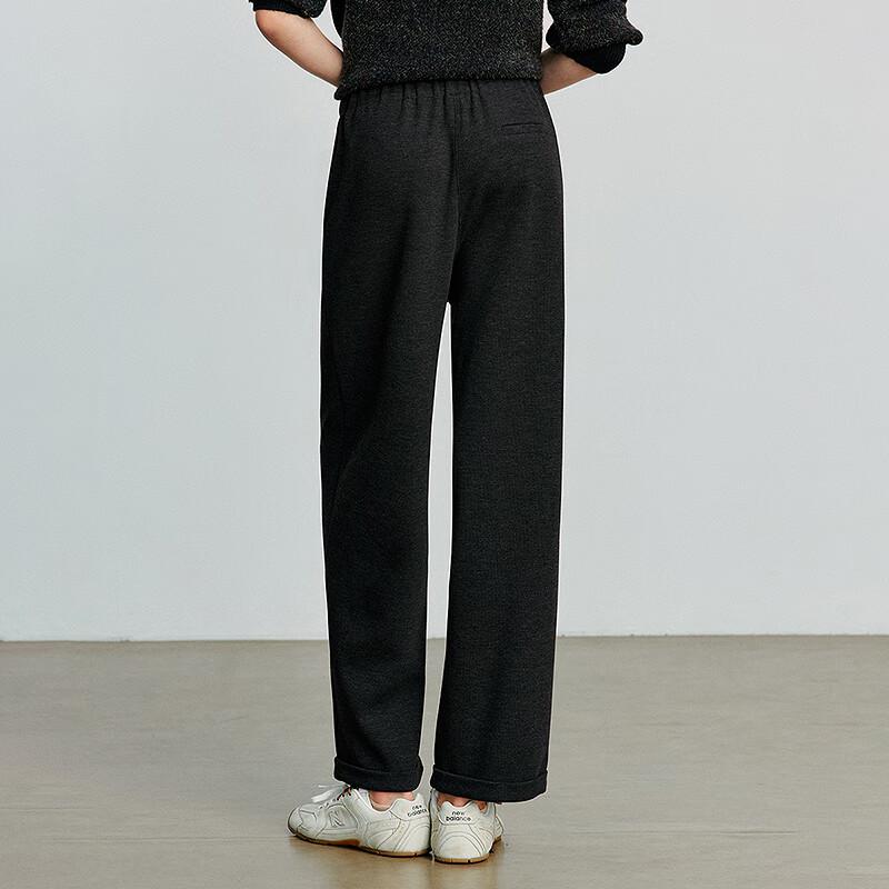 Chuyu Women's Soft Cotton Fold-Cuff Ankle Pants