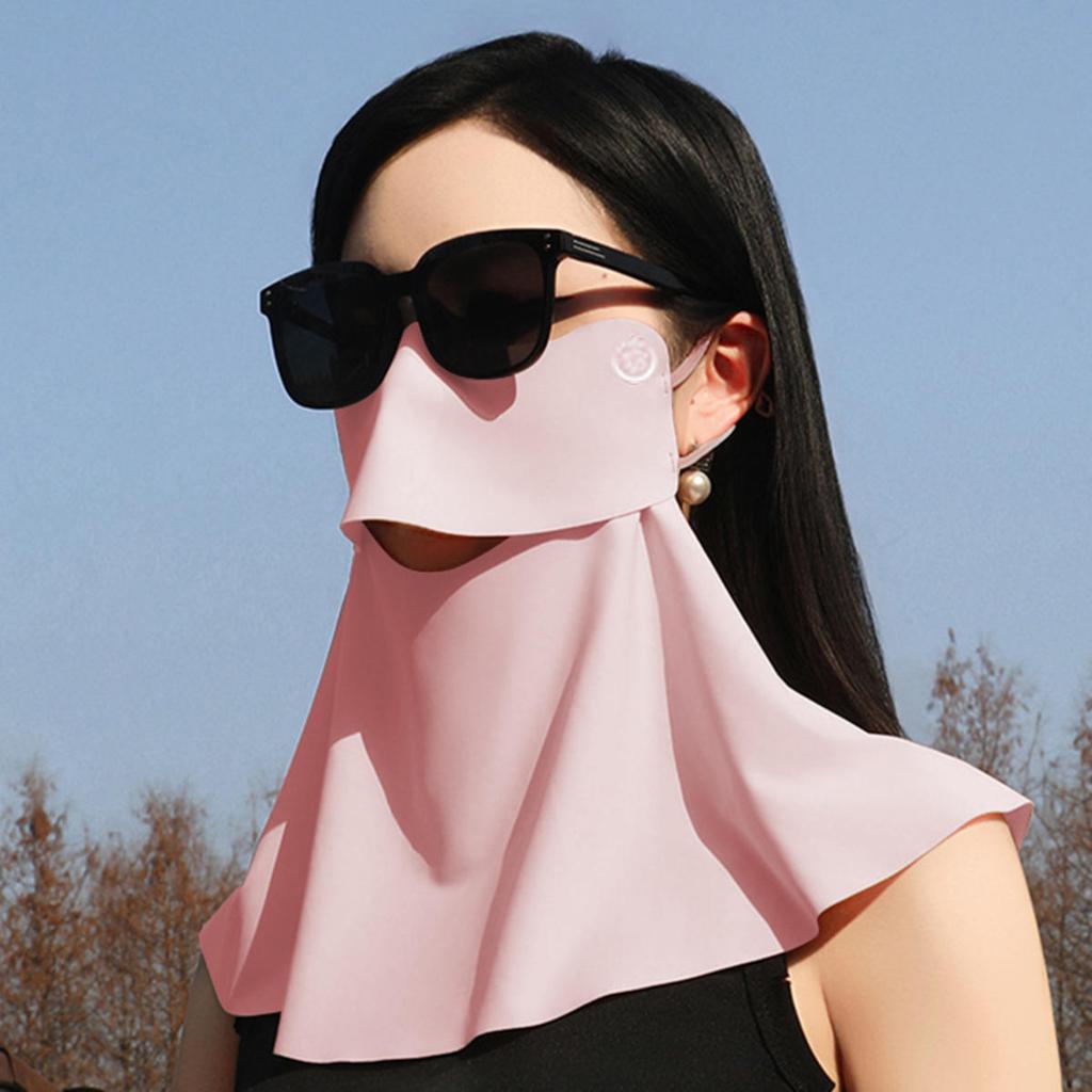 Summer Face Cover Nylon Sunscreen Mask Anti-UV Breathable Cycling Neck Scarf Sun Protection Hiking Outdoor Activities