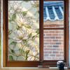 Folie florală pentru geamuri cu protecție a intimității, statică, detașabilă, folie decorativă impermeabilă pentru geamuri, pentru casă, baie, bucătărie