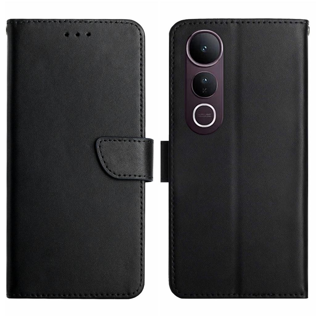 For Vivo V50 Lite 5G Case Genuine Cow Leather Phone Cover Nappa Texture