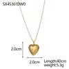 CARLIDANA Irregular Texture Heart Love Zircon Pendants for Stainless Steel Gold Plated Fashion Jewelry Necklace for Women