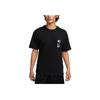 Nike Alphabet Print Loose Basketball Short-Sleeve T-Shirt Men Tops Black FD0061-010