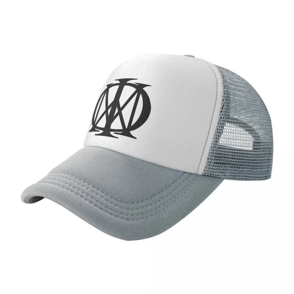 Black Dream Theater Logo Mesh Baseball Cap Unisex Fashion Hat Hat Adjustable Polyester Trucker Cap Wholesale New Trucker Caps