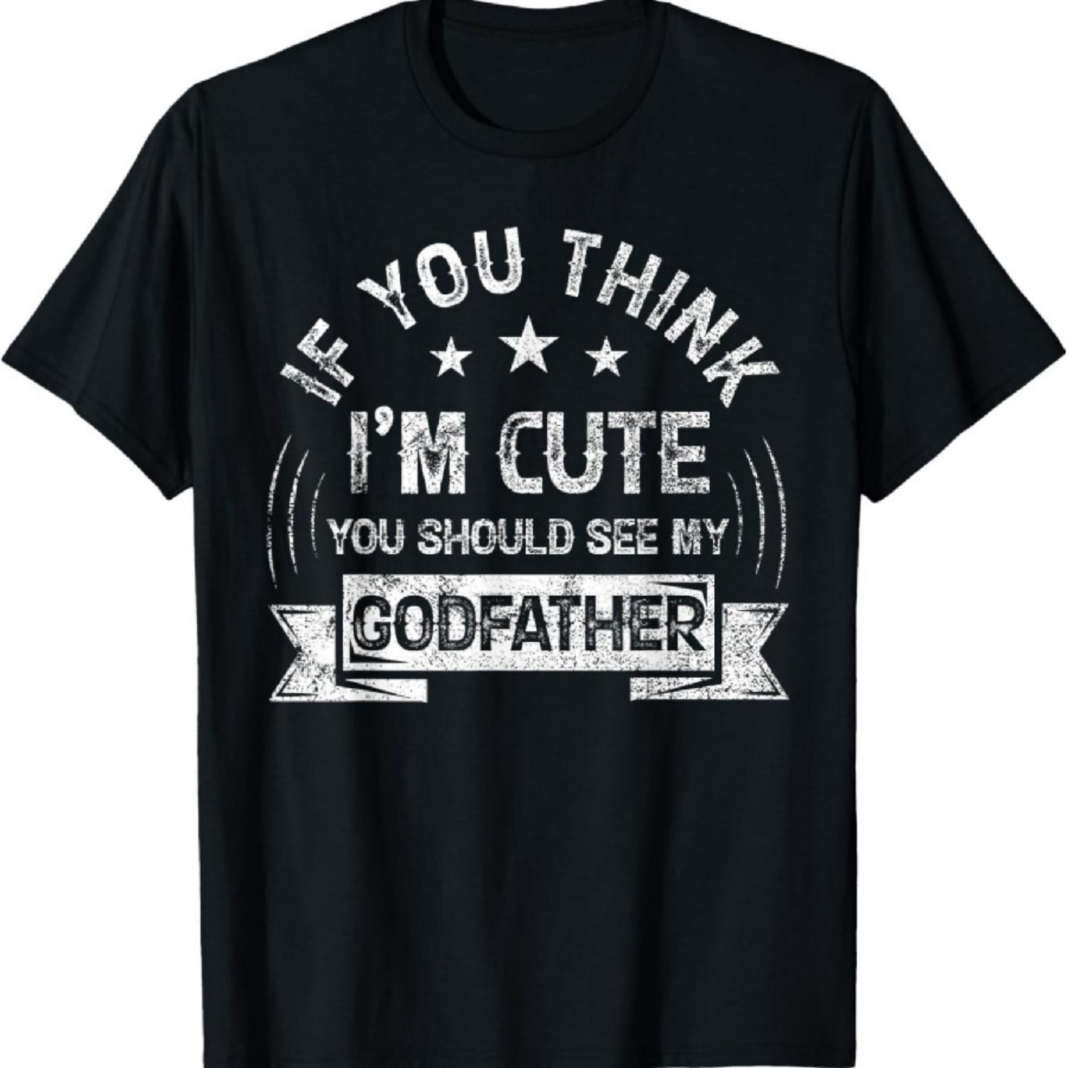 

Если ты думаешь, что я милый, тебе стоит увидеть моего крестного отца. Винтажная футболка XXXXXL чёрный