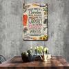 Křesťanská zahradní kovová cedule Rustikální víra Domácí dekorace Vintage inspirativní design