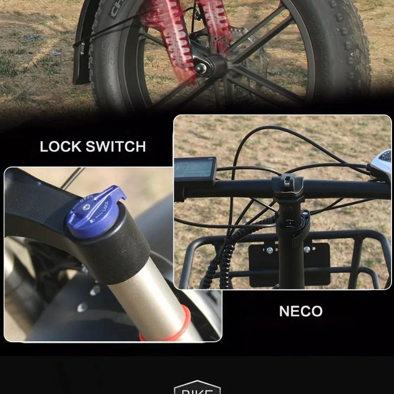 AKEZ Składany Rower Elektryczny Silnik 750W Bateria Litowa 48V16AH Opony 20*4.0 Fat Rower Elektryczny Śnieżny Rower Elektryczny dla Dorosłych Miejski Rower Elektryczny do Dojazdów