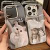 Mirror Phone Case Cute Kitten for Anti-fall Phone Case for Apple Cooling for IPhone Phone Case