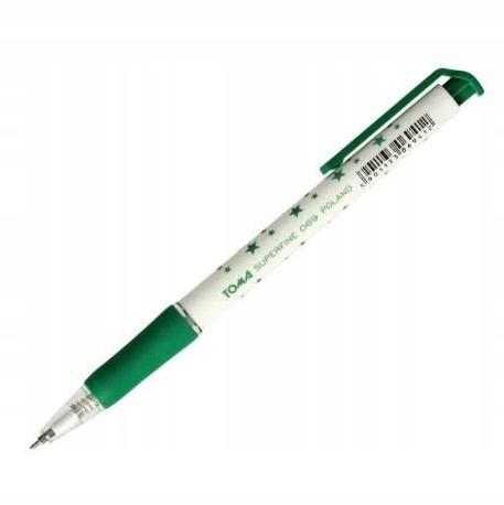 Green Star Pattern Automatic Ballpoint Pen