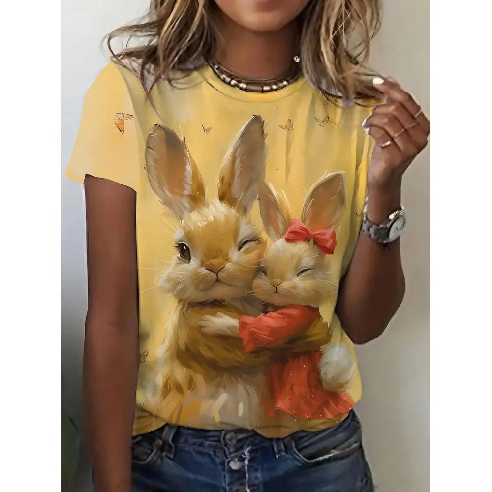 Men s Animal Fun T-shirt Short Sleeve T-shirt 3D Printed Round Neck Casual XS