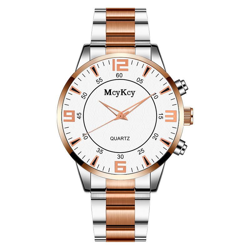Seagull Quartz Mens Watch With Stainless Steel Strap For Formal Settings