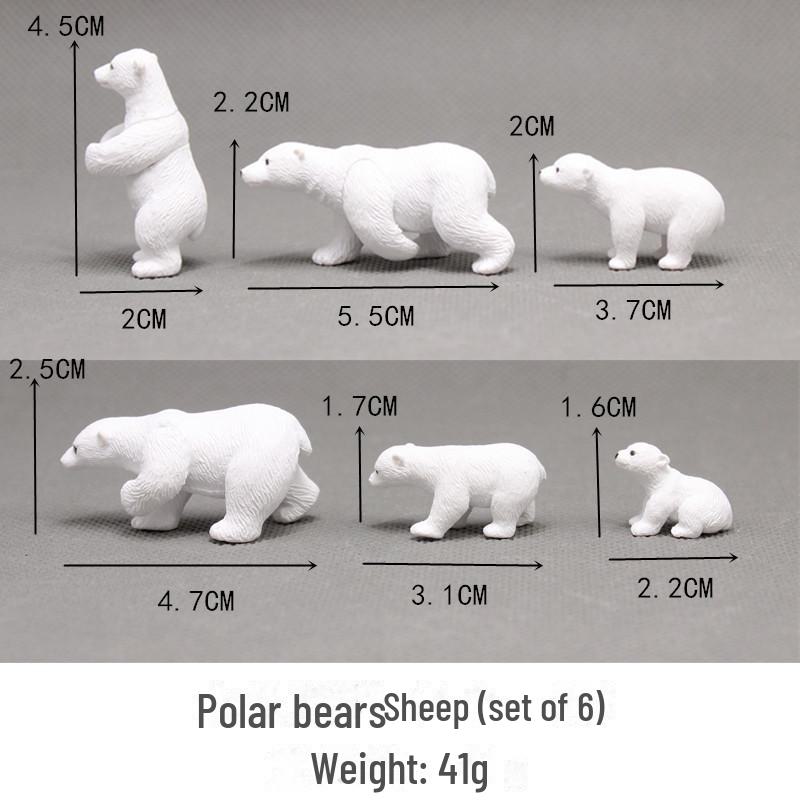 

ПВХ модель морского животного Белый медведь для раннего образования и когнитивного развития детей