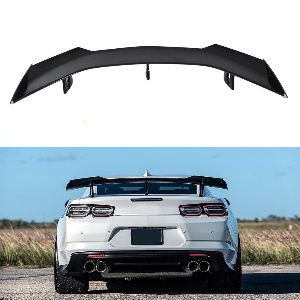 Rear Trunk Lip Gloss Black Rear Trunk Spoiler Lip GT Car Adaptations Replacement for ZL1 1LE 16‑21