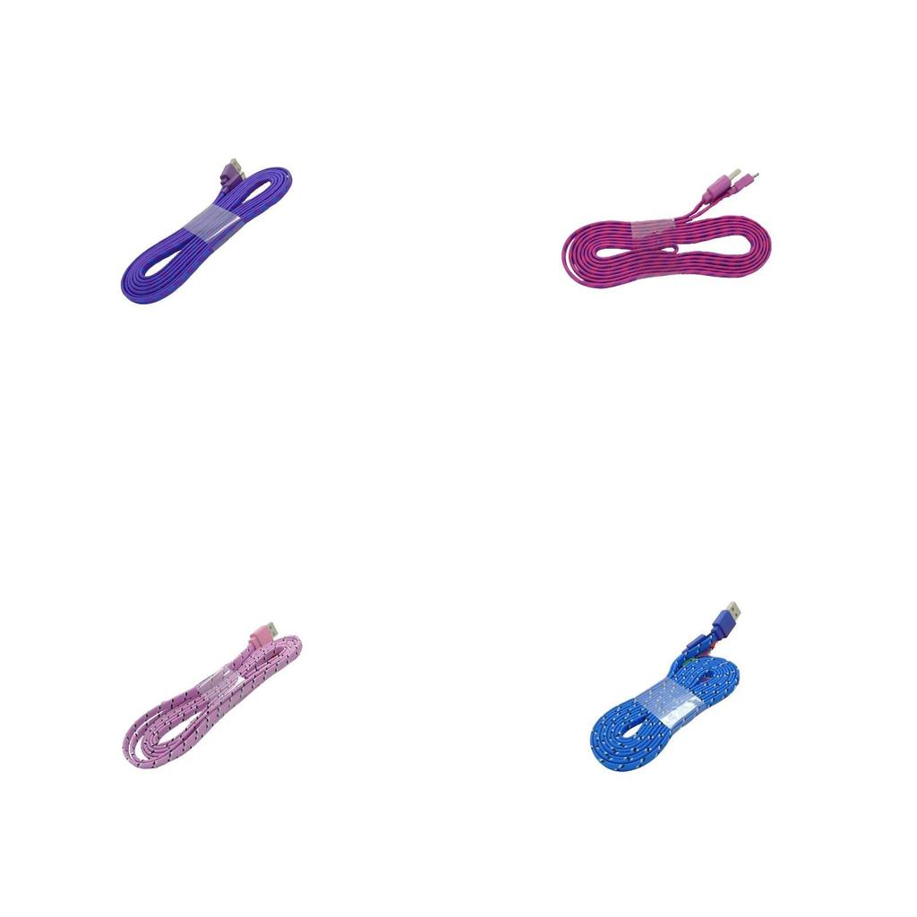 Android V8 Nylon Braided Usb Data Cable With Micro Connector For Smartphone Charging And Syncing