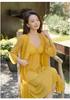 Women's Retro Princess Lace Camisole Dress with Built-in Bra - Spring/Summer Nylon Mesh Pajamas