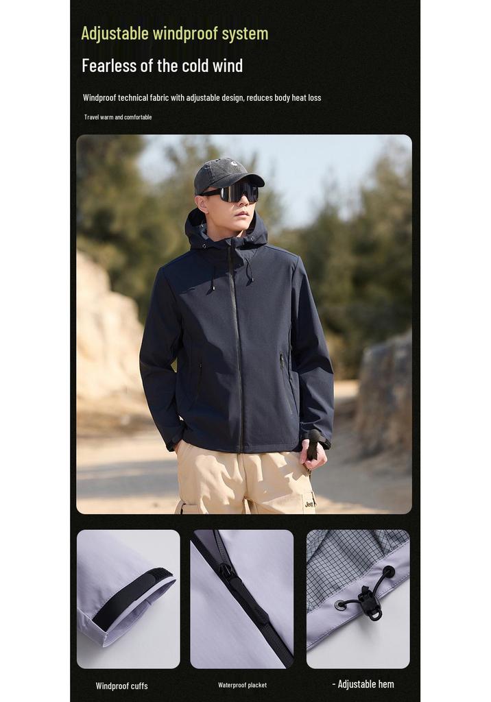 Unisex Spring Windproof Hooded Mountaineering Jacket with Custom Logo