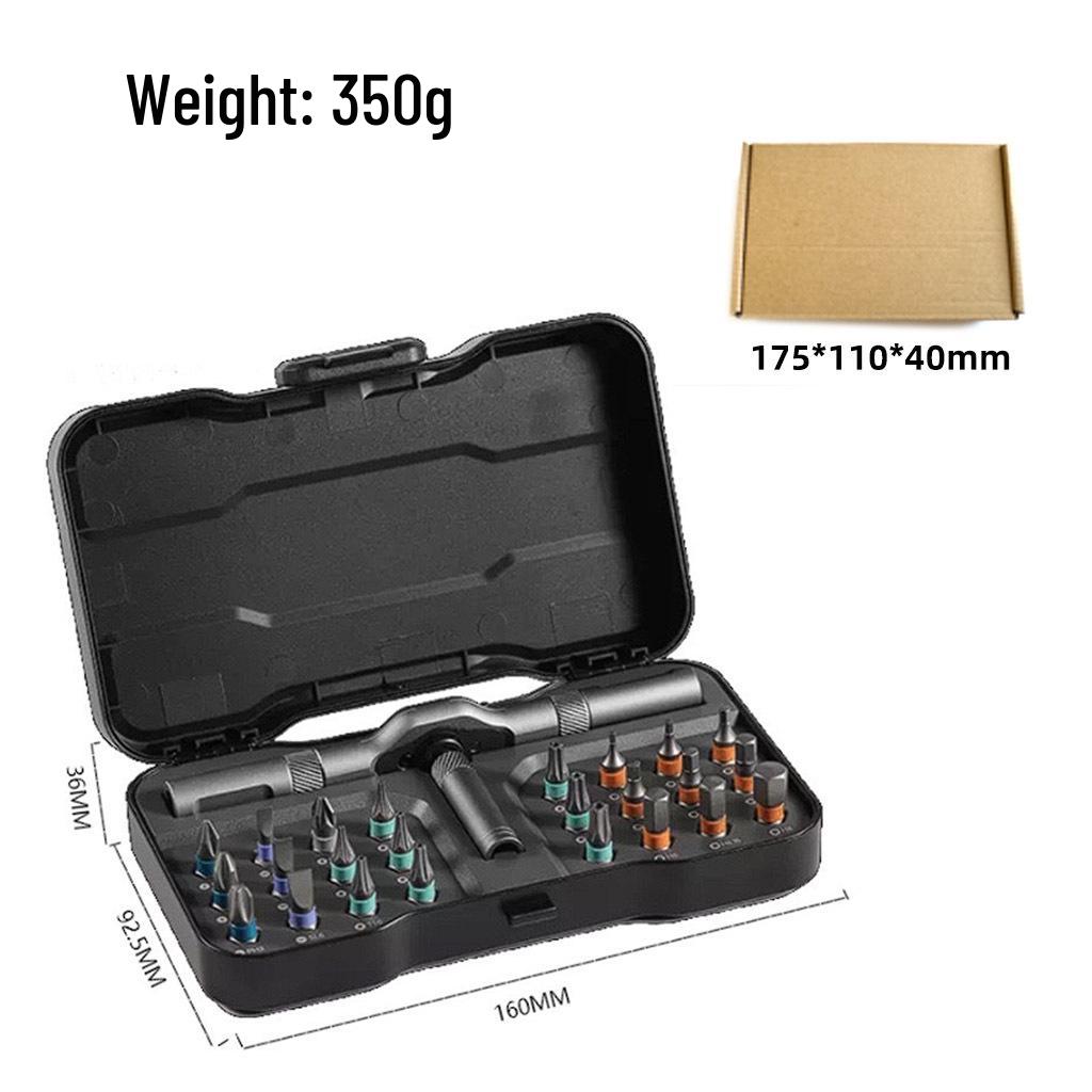 24-in-1 T-Handle Ratchet Screwdriver & S2 Bit Set Repair Tool