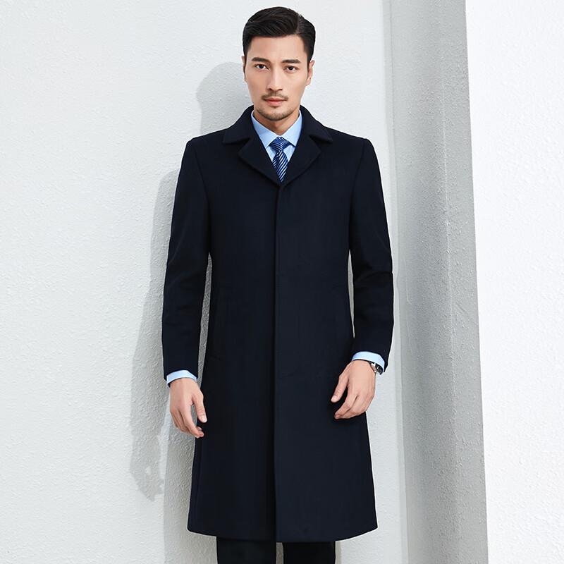Toluoman Unisex 50% Wool Mid-Length Overcoat