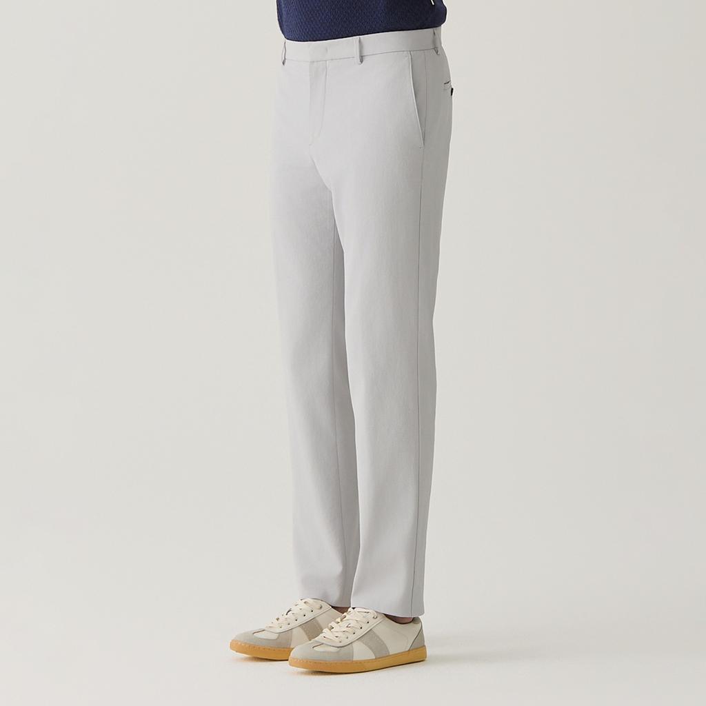 FERRAROMILANO Cotton Blend Stretch Slacks L/Grey (Am0Fbps10132)