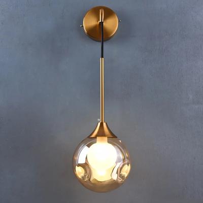 Moderní LED nástěnné svítidlo Skleněná koule Zlaté nástěnné svítidlo Osvětlení Interiér Nordic Obývací pokoj Ložnice Kuchyně Svítidlo Noční světlo Dekor Svítidlo