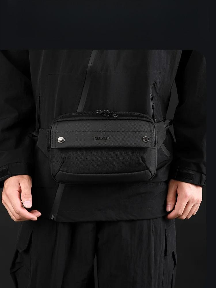 Men's Chest Bag Waterproof Travel Handbag Multi-functional Outdoor Sports Shoulder Bag Portable Waist Pack Crossbody