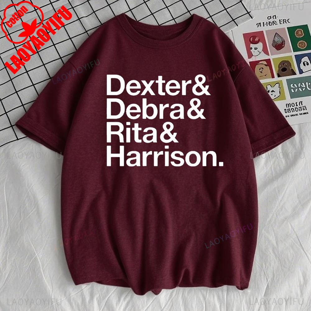 Tričko Tv Play Dexter Morgan Rita Bennett Debra Morgan Pánské Dámské Krátký Rukáv Oblečení Vintage Ležérní Bavlna Volná Trička