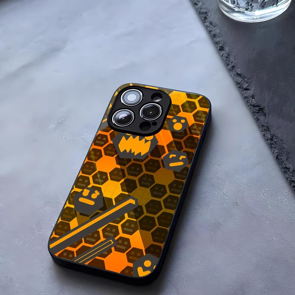 Geometry Dash Game Phone Case Tempered Glass For IPhone 17 13 14 16 12 15 11 Pro Max Plus Mini X XR SE2020 Coque