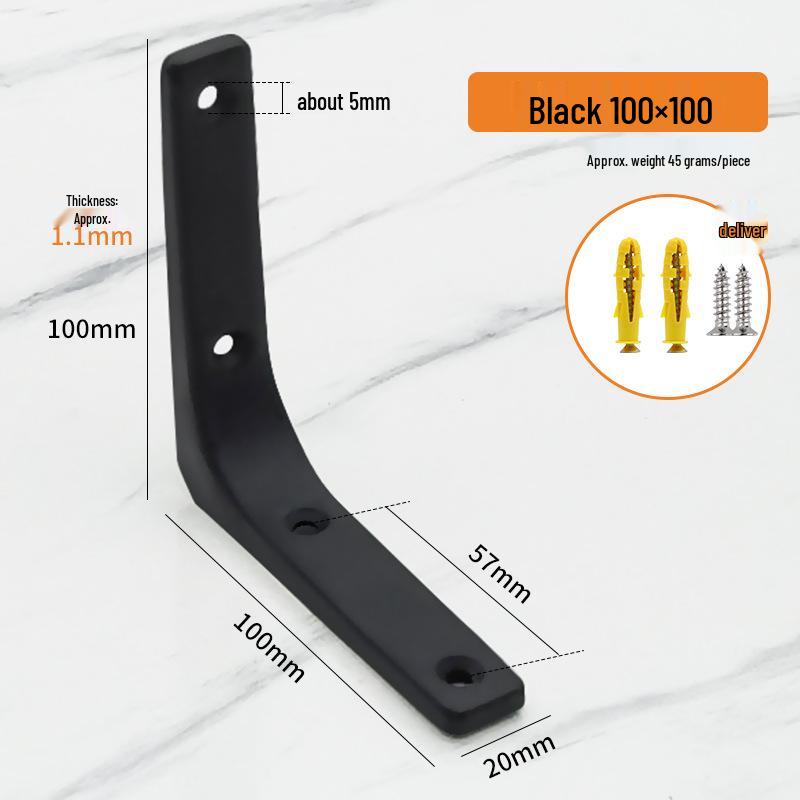 Stainless Steel Curved Wall-Mounted Triangular Shelf Bracket