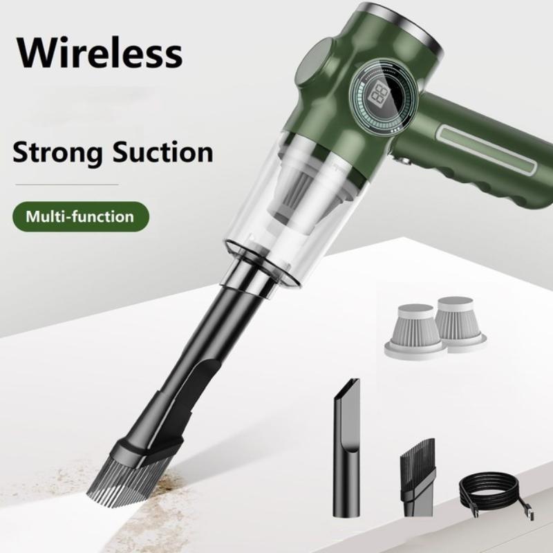 Digital Display Wireless Car Vacuum, High Power Handheld Strong Suction Cleaner for Home and Automobile Dual Application